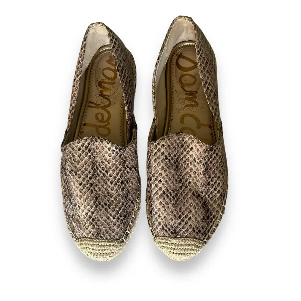 Sam Edelman Kesia leather slip on Espadrille flat loafer size 6.5M
